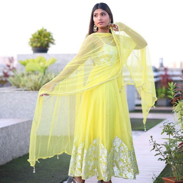 Yellow Colour Daily Wear Designer Dress Material Latest Collection 03-C -  The Ethnic World